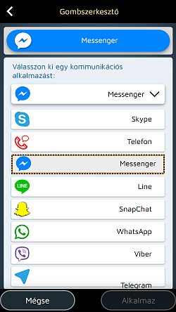 Integrálja kedvenc kommunikációs alkalmazását (WhatsApp, Messenger, Line)